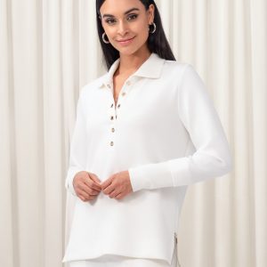 Elena Wang - White Supersoft Casual Top