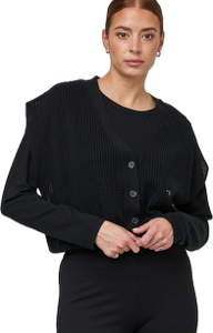 UCHOO - LINED JUMPER/CARDIGAN WITH ROUND NECKLINE AND BUTTON CLOSURE
