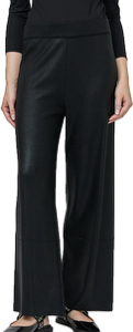 UCHOO - WIDE KNIT PANTS WITHOUT POCKETS WITH ELASTIC WAISTBAND WITH COATED FABRIC