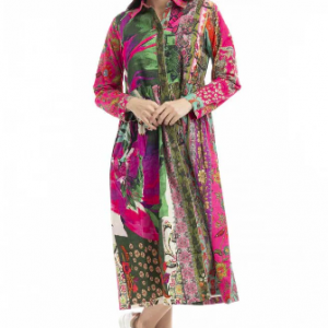 ORIENTIQUE - Digi Dress With Collar