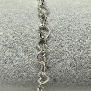 Italian Sterling Silver Heart Link Bracelet