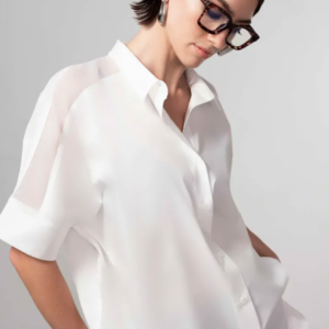 HAAKŌ - H1031 - White Short Sleeved Blouse