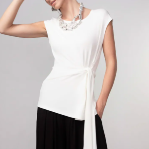 HAAKŌ - H1028 - WHITE SLEEVELESS TOP WITH WAIST TIE